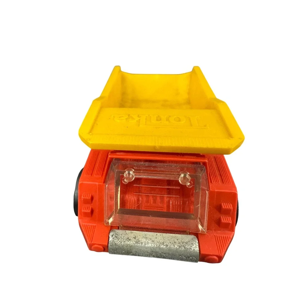 Vintage‎ Tonka Dump Truck Red Yellow Plastic Metal 6 Wheel Construction Toy